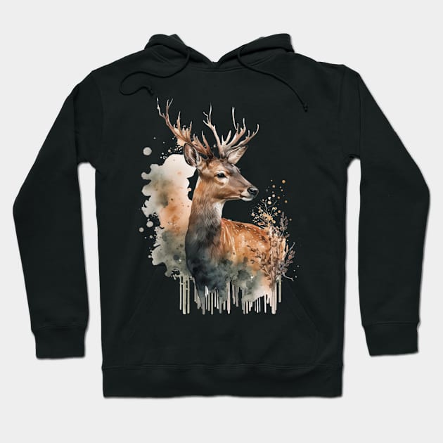 Deer illustration Hoodie by Mysooni